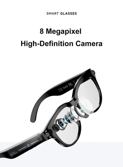 2026 AI Smart Glasses 8K Remote Control Touch Photo Camera Recording Voice Assistant Translator Wireless Bluetooth Sunglasses