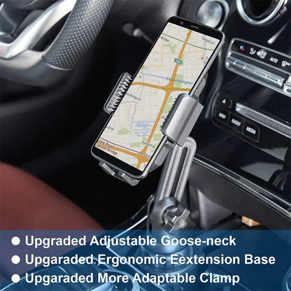 Universal Car Phone Holder Cellphone Mount Stand Adjustable Car Cup Phone Mount for iPhone 14 13 12 Por MAX Huawei Samsung