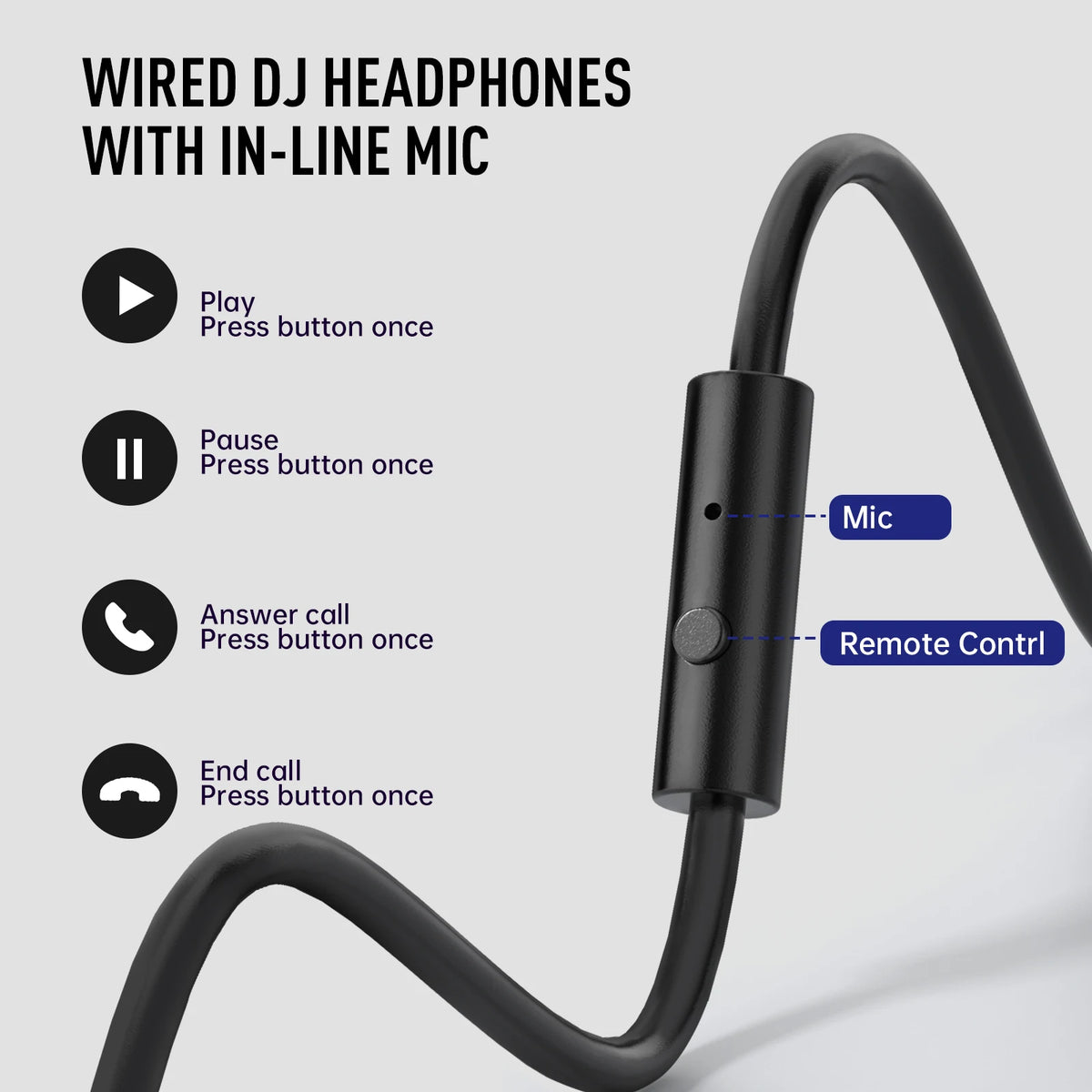 Oneodio EKSA P100 3.5/6.35mm Wired Studio HiFi Headphones Over Ear Professional Hi-Res DJ Monitor Headset With Mic For Guitar