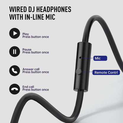 Oneodio EKSA P100 3.5/6.35mm Wired Studio HiFi Headphones Over Ear Professional Hi-Res DJ Monitor Headset With Mic For Guitar