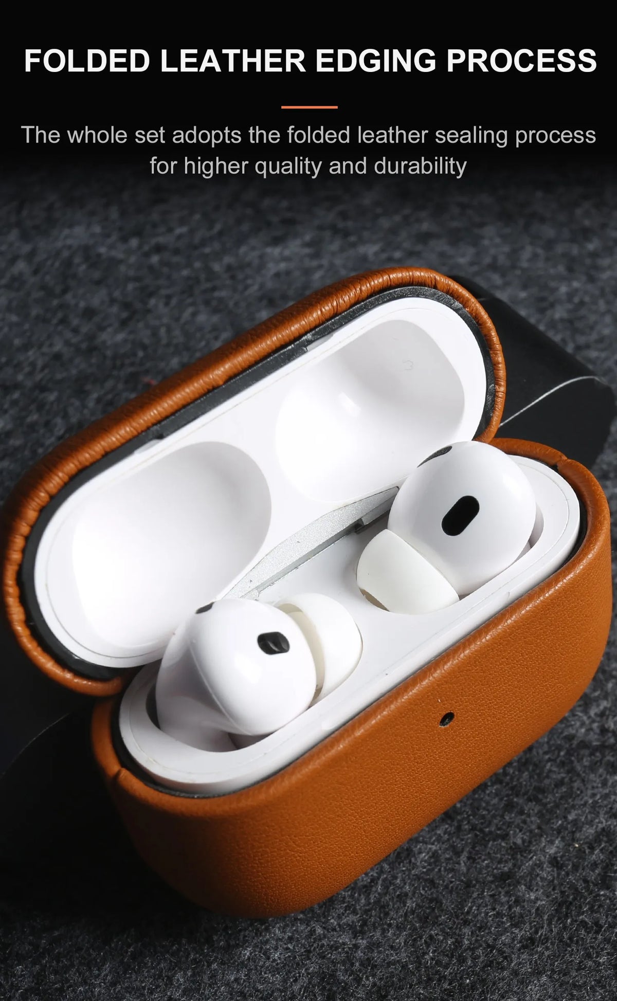 Biobased Eco-Friendly Leather Case For Airpods Pro 3 Airpods4 5 Wireless Earphone Box Headphone Bluetooth Hard Protective Cover
