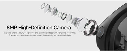 New HD5-ultra AI Smart Glasses AI Real-time Translation 800W Pixel Camera Photo Video Recording 300 Mah Smart Glasses 2026