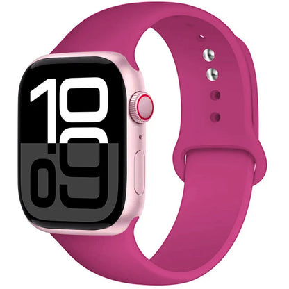 Silicone Band For Apple Watch straps 45mm 44mm 40mm 41mm 42mm-46mm sport bracelet iwatch series 8 7 6 5 SE 9 10 11 Ultra 2 49mm