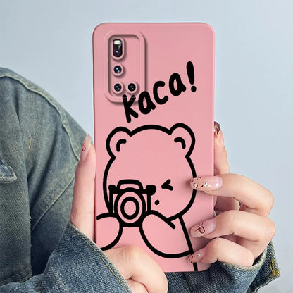 For Vivo V19 Phone Case vivoV19 Back Cover Soft Silicone Sweet Painted Cartoon Shell Capa Lovely Printed Protective Coque Cases