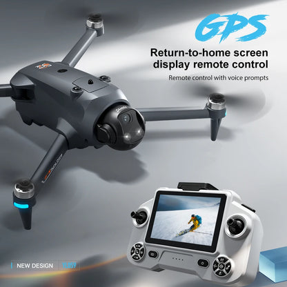 ZNLYRION YL059 GPS Foldable Drone With Large Screen Remote 180 Electric Adjustable Camera All Round Obstacle Avoidance Brushless Motor 5G FPV RC Quadcopter