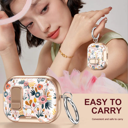 Transparent Crystal Wireless Bluetooth Earphone Case for Airpods Pro 2 3 2nd Leopard TPU Switch Lock Cover for Airpods 4 Sleeve