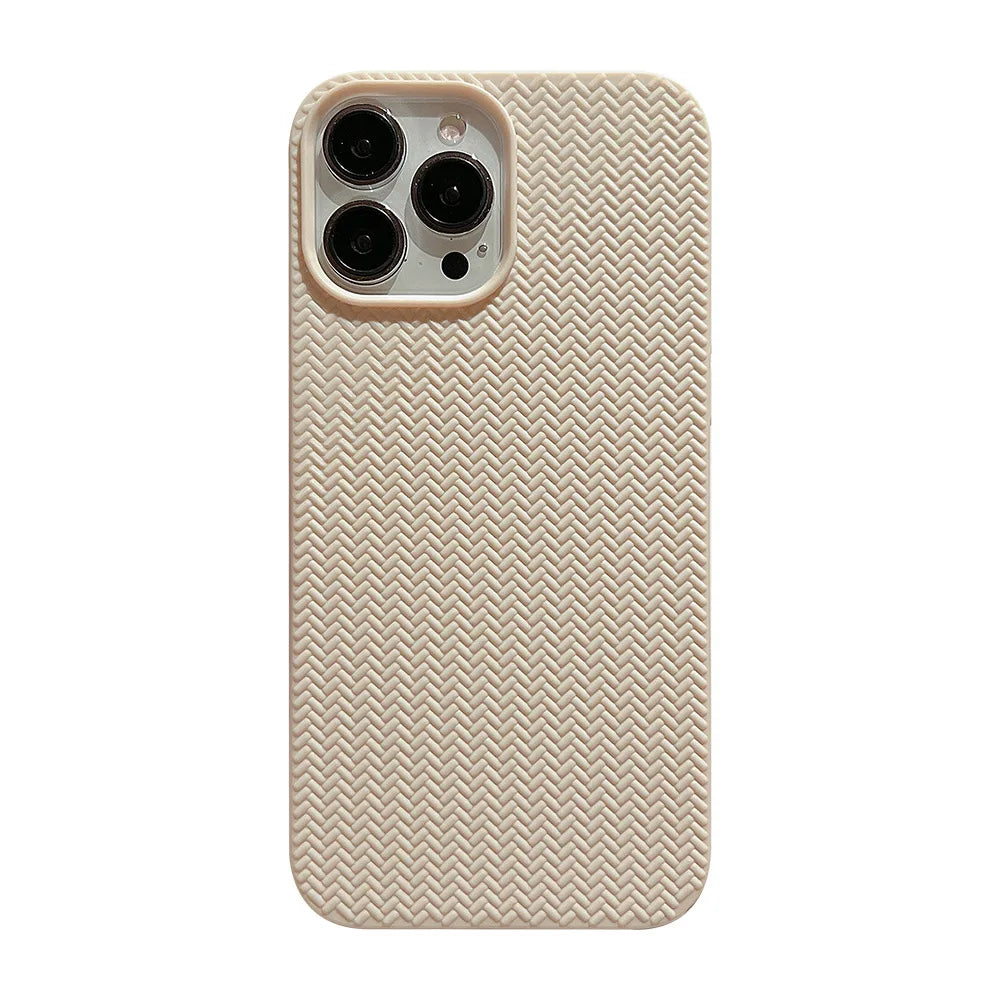 Colored Autumn and Winter Solid Weave Pattern Phone Case For Iphone 14 13 12 11 Pro Max X XR XSMAX 7 8 Plus Fashion New Products