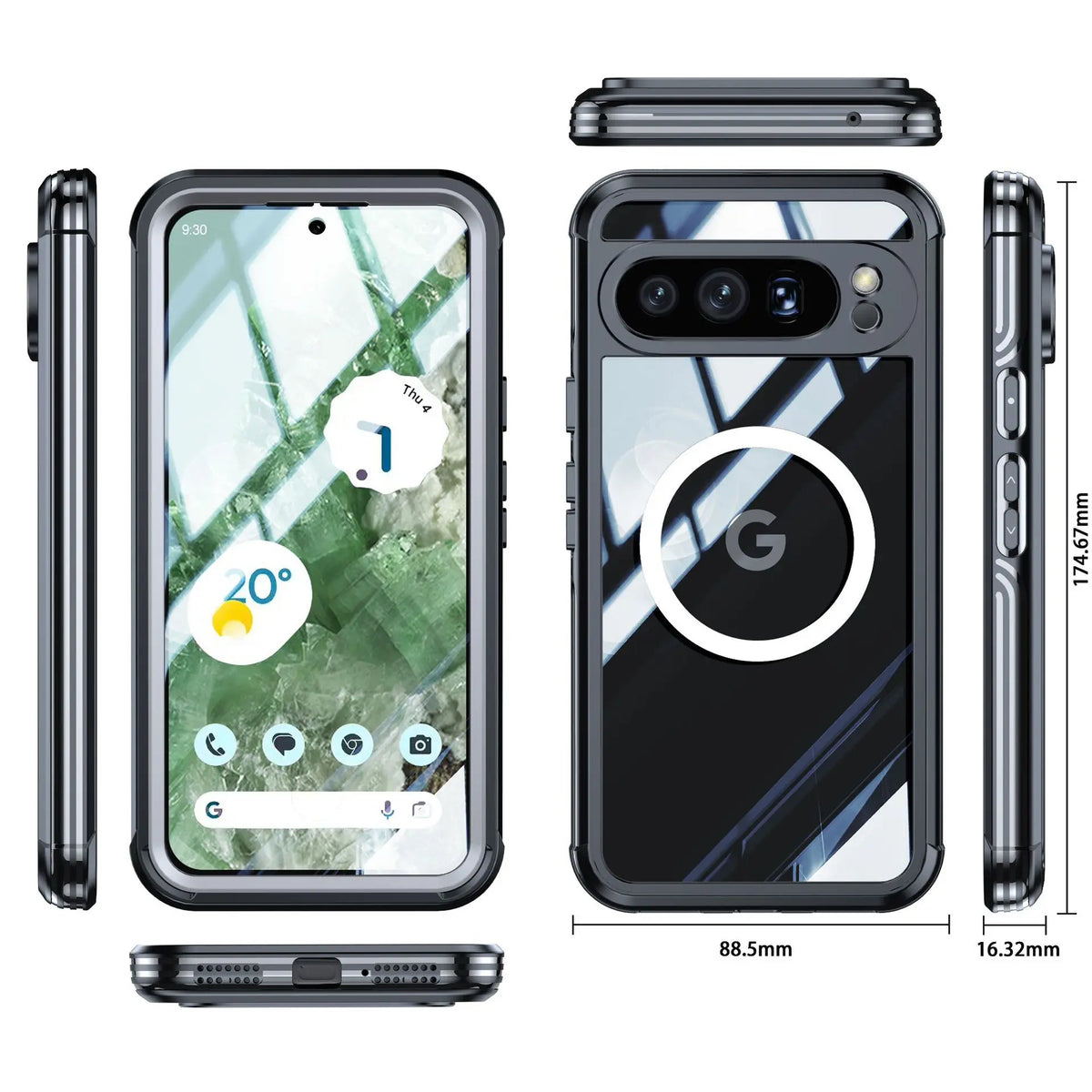 Suitable for Google Pixel 10A/8/9 Pro XL Phone Case Three Proof Sealing Anti Drop Dustproof Phone Case All Inclusive