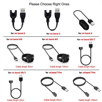 USB Magnetic Charger Wire For Xiaomi Mi Band 7 Pro Smart Watch Charging Cable For Xiaomi 6 5 4 3 2 Portable USB Charger Adapter