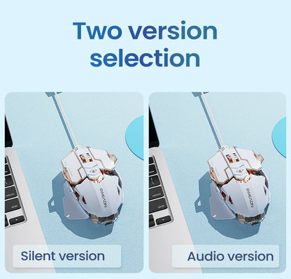 EWEADN G5 USB Wired Gaming Mouse Silent or audible optional, Buttons Macro Function Keys, for desktop, laptop, computer, school