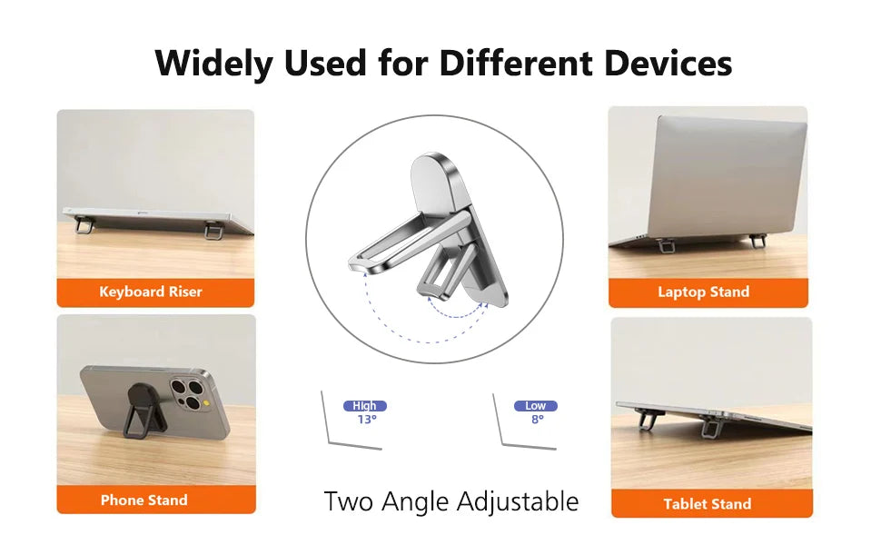 Adjustable Folding Laptop Stand Mini Legs Ultra-thin Portable Support Cooling Holder Invisible Bracket For Macbook Lenovo Laptop