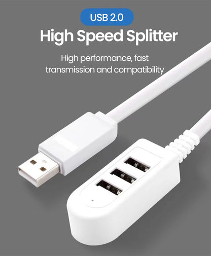 3 In 1 USB HUB Splitter Socket Multi-function USB Charger USB Port Hub High Speed Data Transfer For PC Laptop 30cm/120cm USB Hub