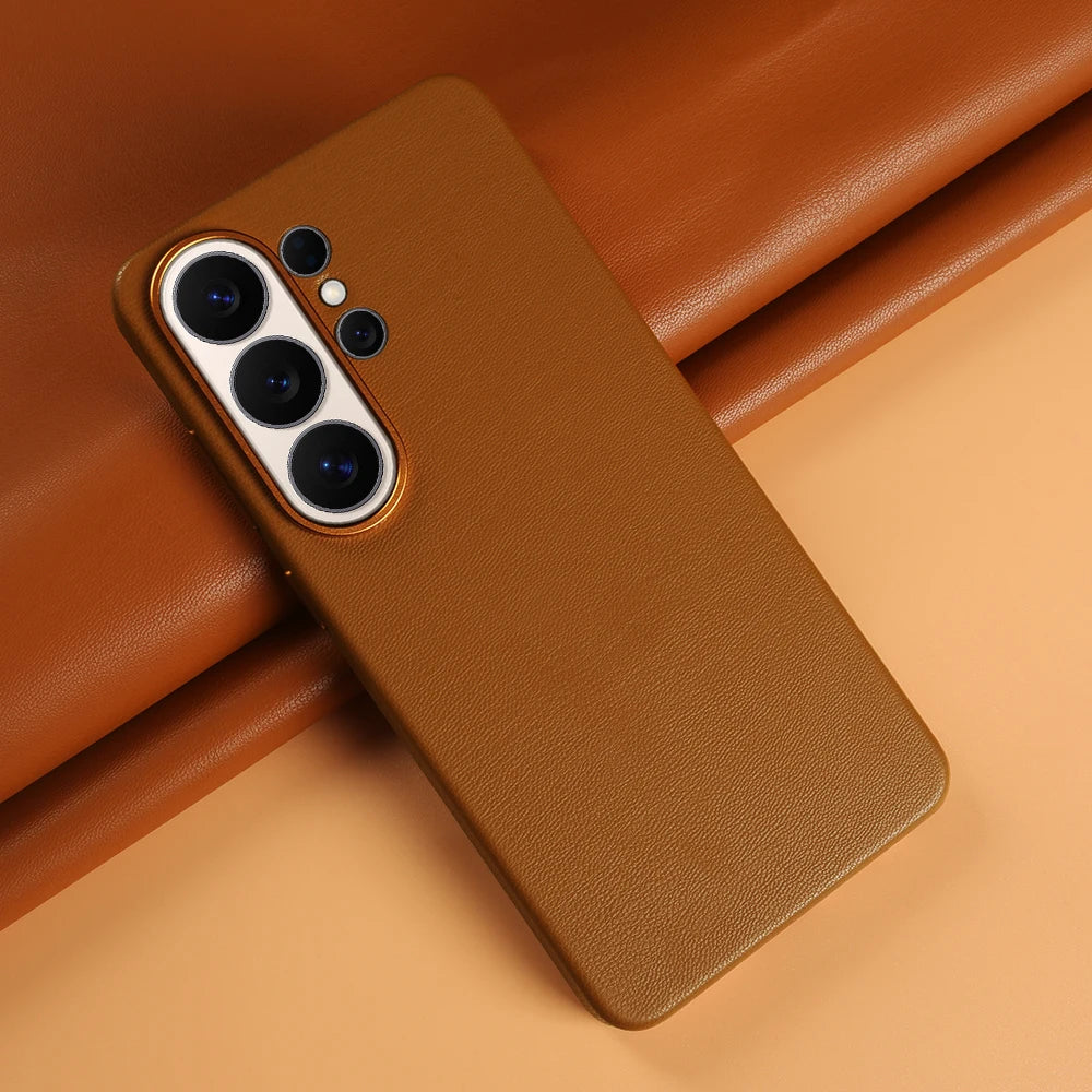 For Magsafe Premium Leather Case for Samsung Galaxy S26 Ultra S26Ultra S26Plus S25 Plus S25Ultra Phone Case Cover Magnetic Coque