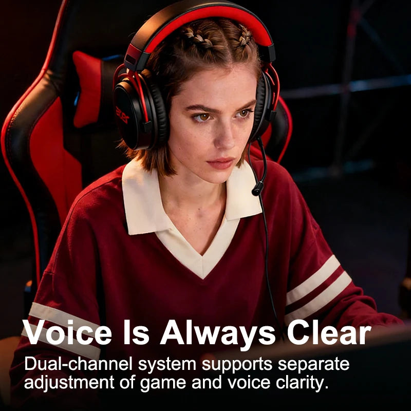 Acer Ohw346 Wired Gaming Headset with Ultra-High-Definition Large Diaphragm Spatial Surround Audio, Soft and Skin-Friendly Materials, Fully Encloses the Ear for Comfortable Wearing Without Applying Pressure on the Head