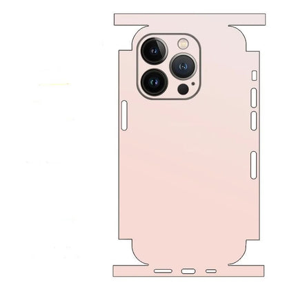 Sticker for iPhone 14 13 12 11 15 Pro XS Max XR X Plain Color Back Screen Protector  Wrap with Border Skin Stickers