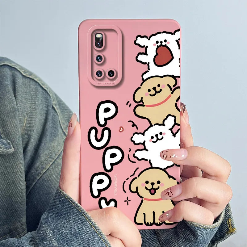 For Vivo V19 Phone Case vivoV19 Back Cover Soft Silicone Sweet Painted Cartoon Shell Capa Lovely Printed Protective Coque Cases