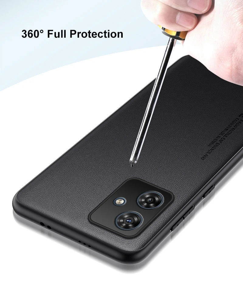 Luxury PU Leather Case For Motorola Moto G54 G64 Back Cover Matte Silicone Full Protection Phone Case For Motorola G64 G54 5G