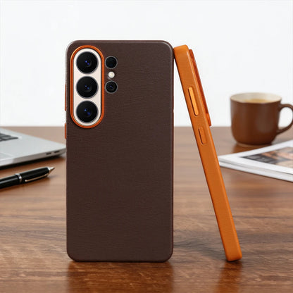 For Magsafe Premium Leather Case for Samsung Galaxy S26 Ultra S26Ultra S26Plus S25 Plus S25Ultra Phone Case Cover Magnetic Coque