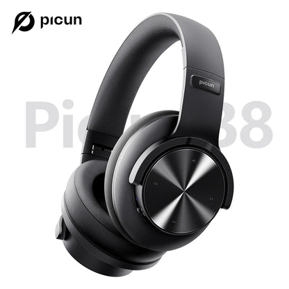 Picun B8 Bluetooth Headphones 120H Playtime Headset Wireless Bluetooth 3EQ Mode Low Latency Hands-Free Calls Over Ear Headphones