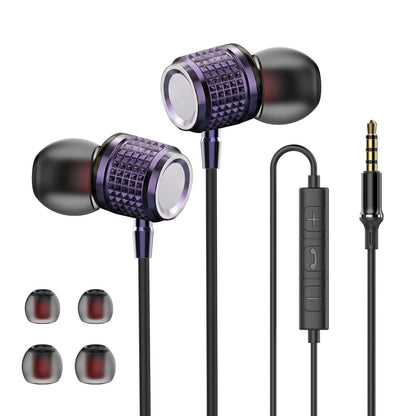USB Type C Earphones HiFi Heavy Bass Earbuds Metal In Ear Noise Reduction 3.5MM Wired Headphones For Samsung S25 24 Z Fold7 Flip