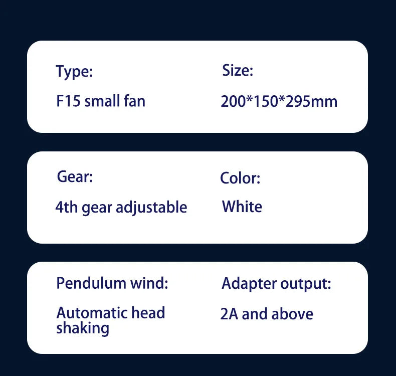 3600mAh USB Desk Fan 4 Speed Adjustable Desktop Table Fan with Strong Wind Quiet Portable Kipas USB Oscillating Fan
