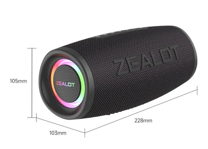 ZEALOT-S56 Bluetooth Speaker 40W Output Power Bluetooth Speaker with Excellent Bass Performace IPX6 Waterproof Camping Outdoor