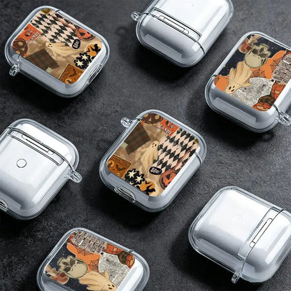 Hot Ghost Collage Print Case For Airpods 5 Pro3 2 Pro Pro2 4 3 1 Clear Earphone Cases Cover
