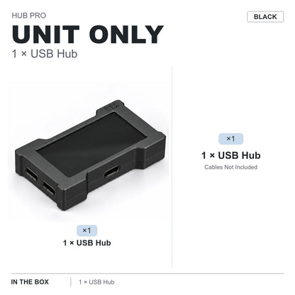 HMLAB ZNEO Gaming USB Hub - 2-to-3 Port, 8K Hz, Independent Power, With Screen, Trendy for Gaming Ambience Desk Setup