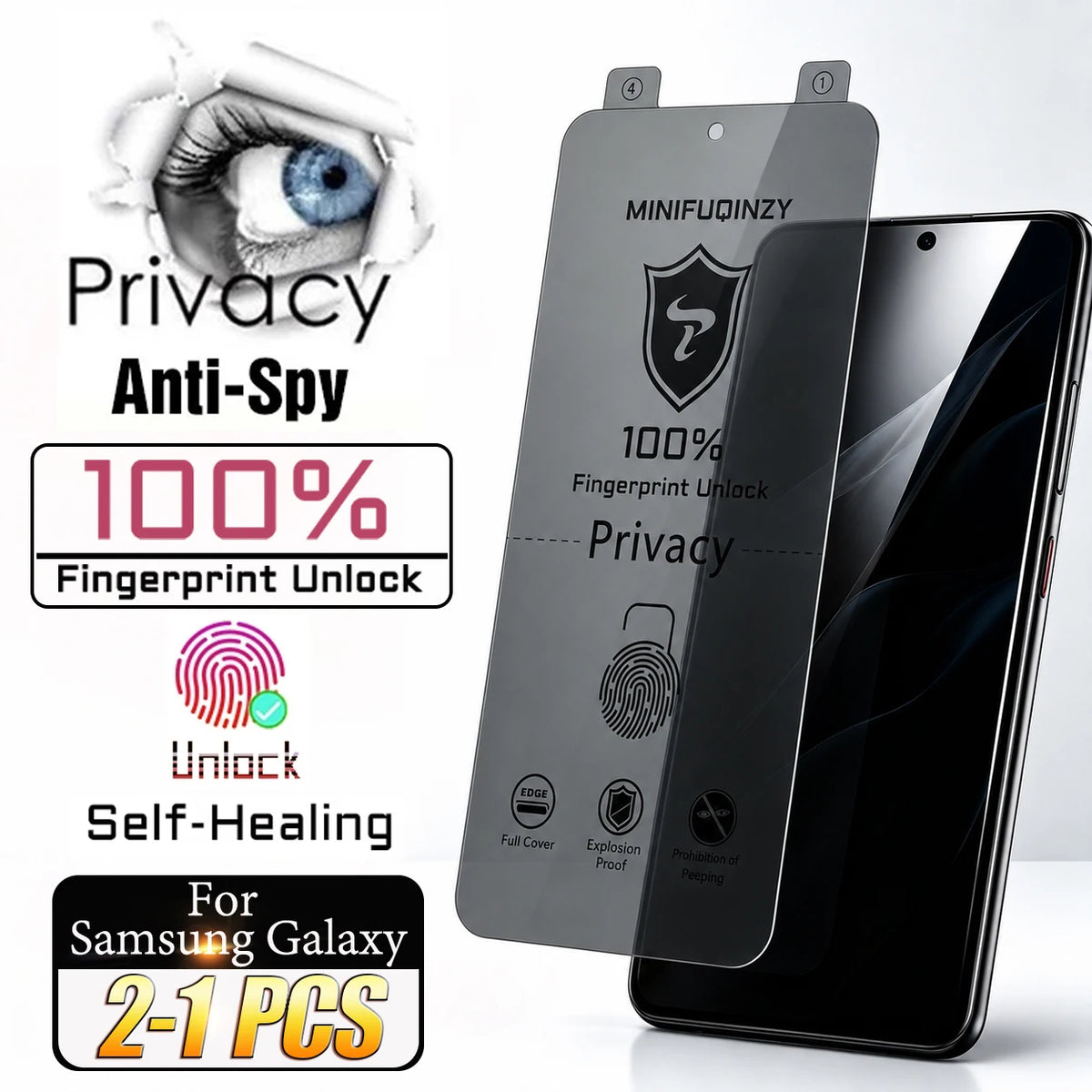Self Healing Privacy Film For Samsung Galaxy S26 S25 S24 S23 S22 Ultra Plus Screen Protector Scratch Proof Anti Spy 100% Unlock