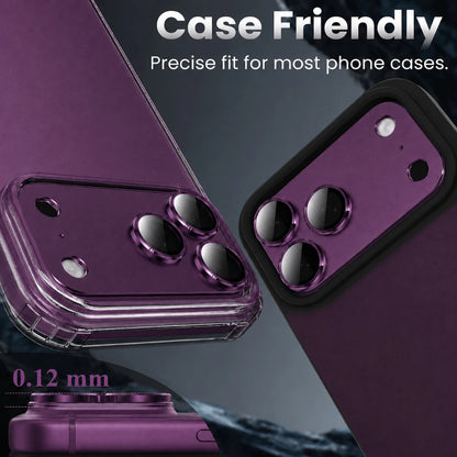 NNBILI 2pcs Camera Lens Protector for iPhone 18 Pro Max 17 Pro Max 18,Durable Metal Camera Cover,Full Coverage Lens Protection
