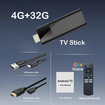 Android 16 TV Stick 4K Allwinner H313 Dual Wifi 2.4G/5.8G Quad Core HDR RAM 4GB ROM 32GB 64GB 128GB Home Theater Media Player
