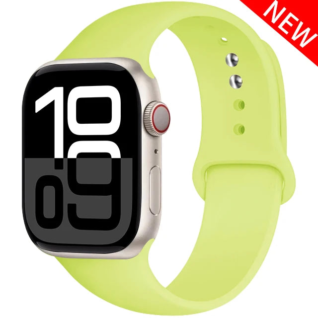 Silicone Band For Apple Watch straps 45mm 44mm 40mm 41mm 42mm-46mm sport bracelet iwatch series 8 7 6 5 SE 9 10 11 Ultra 2 49mm