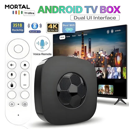 T1 Uarl TV Box Dual UI Interface 8K Ultra HD Android 16 8GB 128GB WIFI 6 Assistant Smart Streaming Media Player Set-top Box