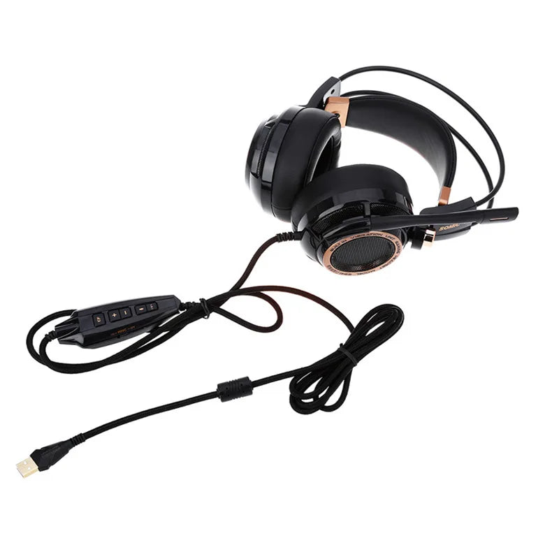 Somic G941 ANC Stereo Over-Ear Gaming Headset Wired Gaming Headphone With MIC USB LED Light Active Noise Cancellation