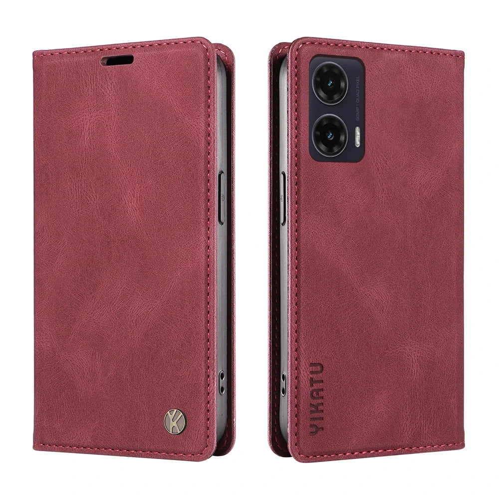 Leather Flip Case For Motorola Moto G86 G85 G84 G75 G56 G55 G54 G53 G04 G05 G14 G15 G32 G34 G35 EDGE 40 50 60 Neo Pro Fusion 5G