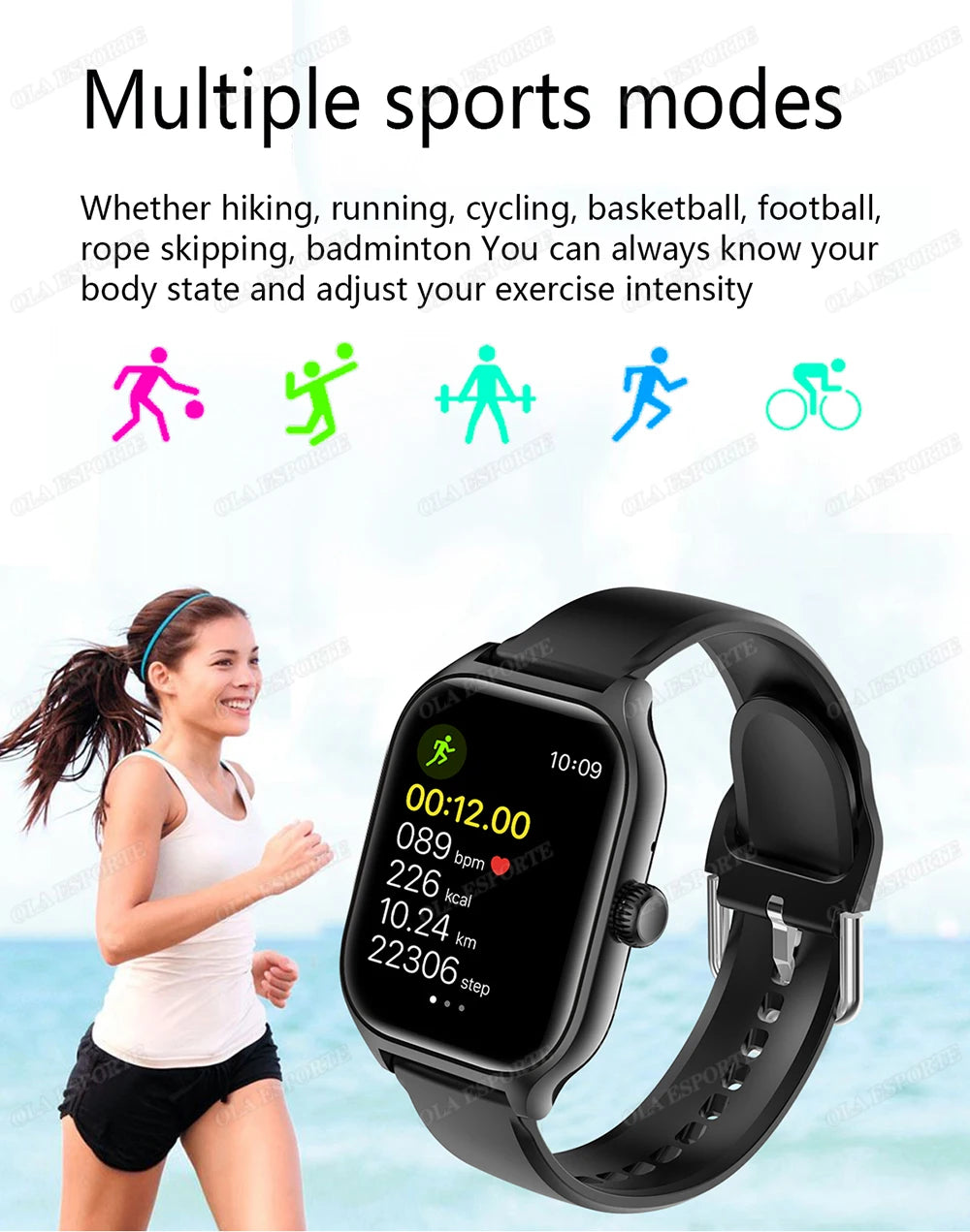 Smart Watch For Android IOS Watches 2.01inch HD Display Bluetooth Call Message Alert Music Sports Smartwatch Men Women Gift Ht30