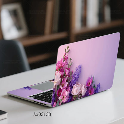 Nature and Floral Themed Laptop Stickers Self Adhesive Waterproof Anti Scratch Notebook Cover for MacBook Protective Skins