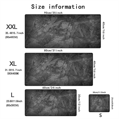 Grey series Mouse Pad Large Computer Office Game Table Mats XXL Rubber Anti-slip Gaming Keyboard Mousepads Long Desk Pads