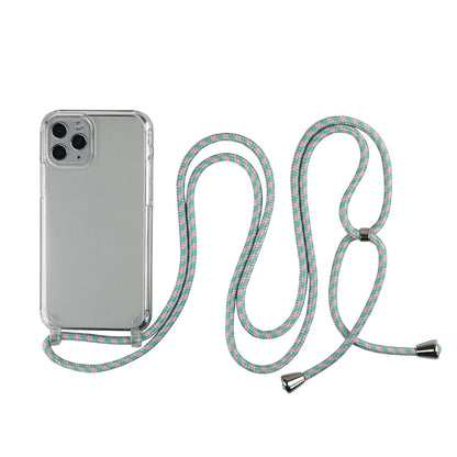 Crossbody Necklace Cord Lanyard Transparent Phone Case For iPhone 16 15 13 Pro Max 12 11 7 8 Plus X XR XS Strap Hang Rope Cover