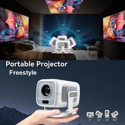 2026 Huaweishi X3 Plus Projector Android 4K Native Portable 1080P Auto Focus Video Home Cinema Outdoor HD LED HY320 Projetor
