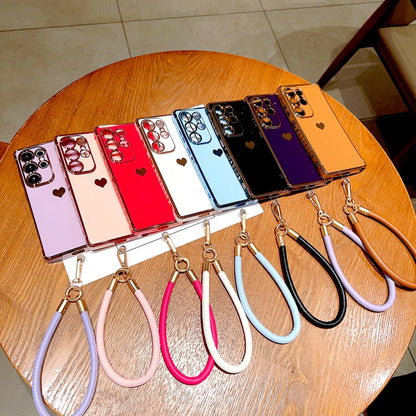 Soft TPU Chain Lanyard Case For Samsung Galaxy S26 S25 S24 S23 S22 S21 Ultra Plus FE A57 A37 A17 A56 A16 A36 A55 A15 5G 4G Cover