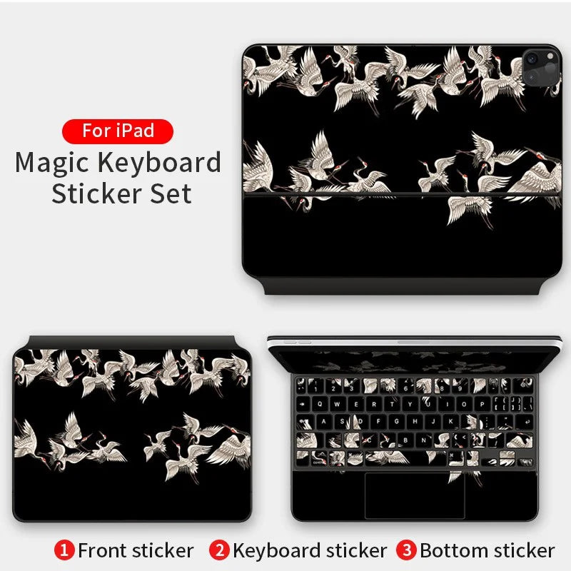Suitable For Magic Keyboard Skin Sticker 2025 iPad Pro M4 11/13 Inch iPad A16 11in iPad Air M2/4 11 Tablet Sticker Full Decal