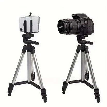 Travel Self Tripod with Bluetooth Remote Phone Clip for Canon Nikon DSLR SLR Digital Camera Universal Stand