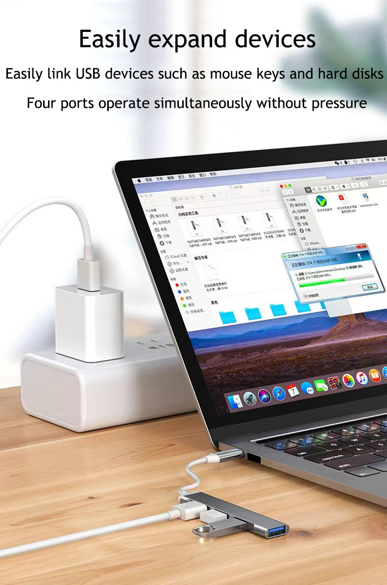 4 Port Multi Splitter USB 3.0 Hub USB Hub Type C Dock Adapter OTG Type C HUB for PC Xiaomi Huawei Macbook Pro USB 2.0