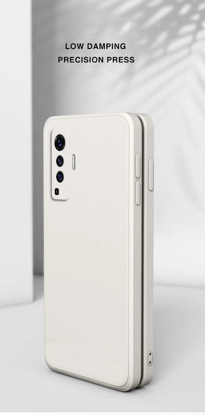 Luxury Square Liquid Silicone Case for VIVO X50 Pro Plus Lite X51 5G Camera Protective 360 Shockproof Phone Cover X50Pro X50Lite