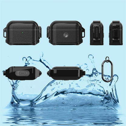 For AirPods 1/2/3/4, Pro & Pro 2 - Durable Waterproof Protective Case with Bluetooth Switch for Apple Earbuds