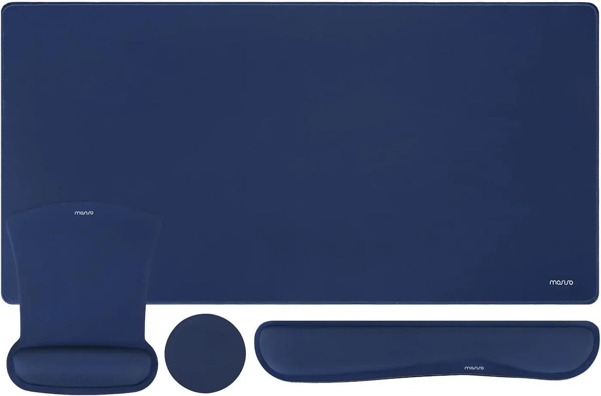 Keyboard Mouse Pad Set Large Gaming Mousepad&Keyboard Wrist Rest&Mouse Wrist Rest&Coaster Ergonomic Non-Slip Mousepad Cushion