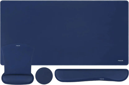 Keyboard Mouse Pad Set Large Gaming Mousepad&Keyboard Wrist Rest&Mouse Wrist Rest&Coaster Ergonomic Non-Slip Mousepad Cushion