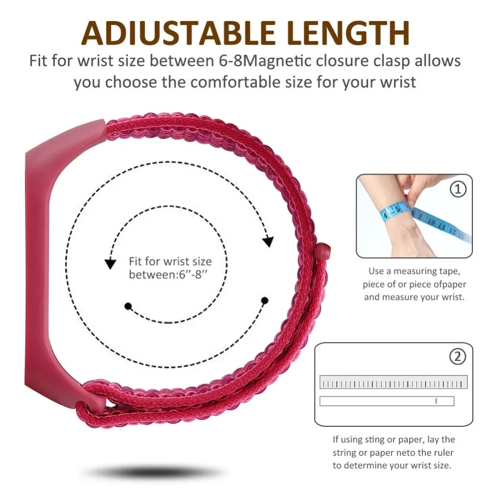 Nylon Loop Strap for Xiaomi Mi Band 11 10 9 8 7 6 5 4 Breathable wristband Smartwatch Bracelet sport pulsera watchband Miband 11