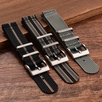 New Ribbed Nylon Watch Strap 18mm 20mm 22mm Qucik Release Straps Military Sports Watchband Fabric Strap for Omega/Smart/Samsung